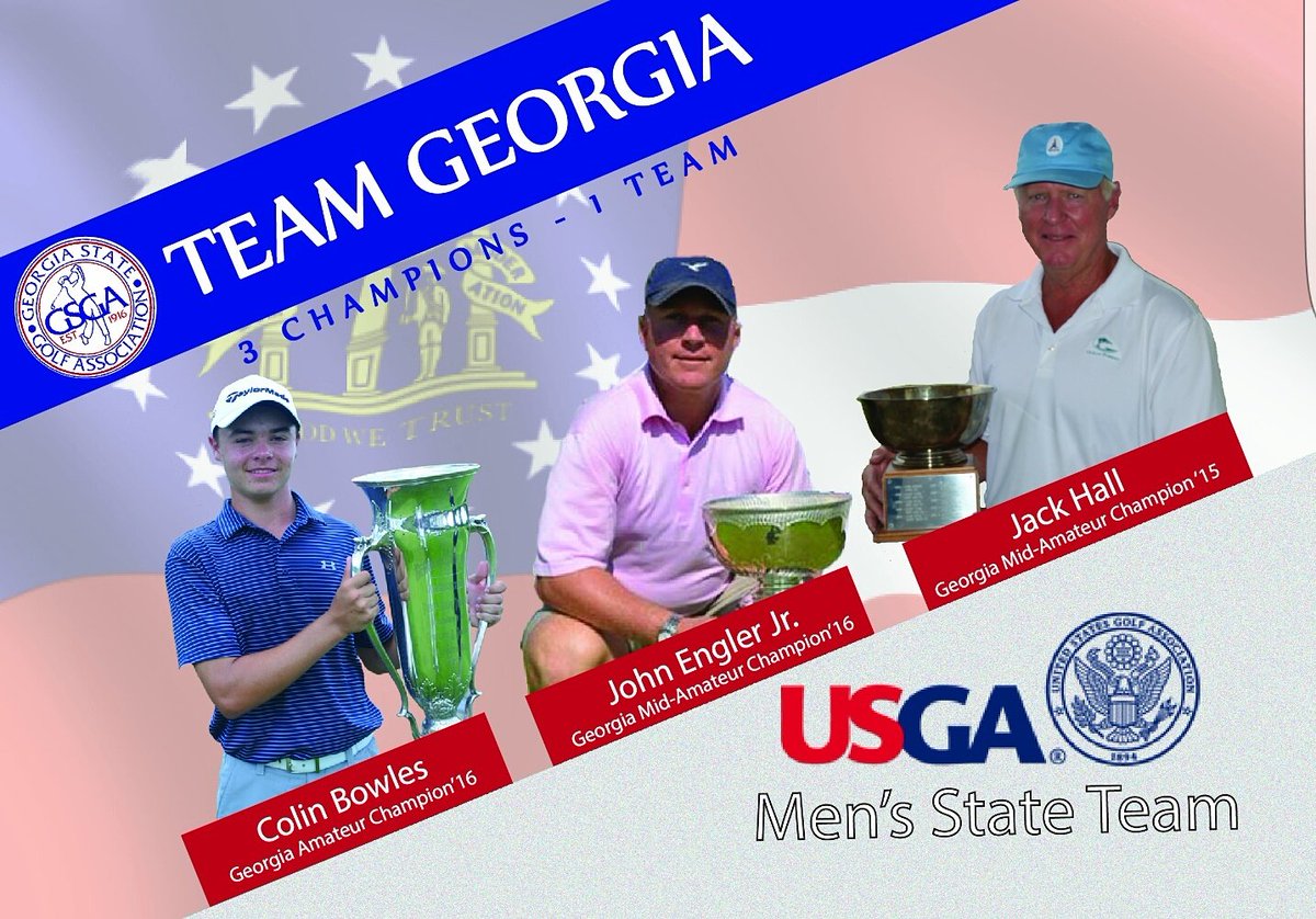 GSGA's tweet photo. We're excited to announce our team representing Georgia in next week's @USGA Men's State Team! #GSGA100 https://t.co/uj10yAQWsi