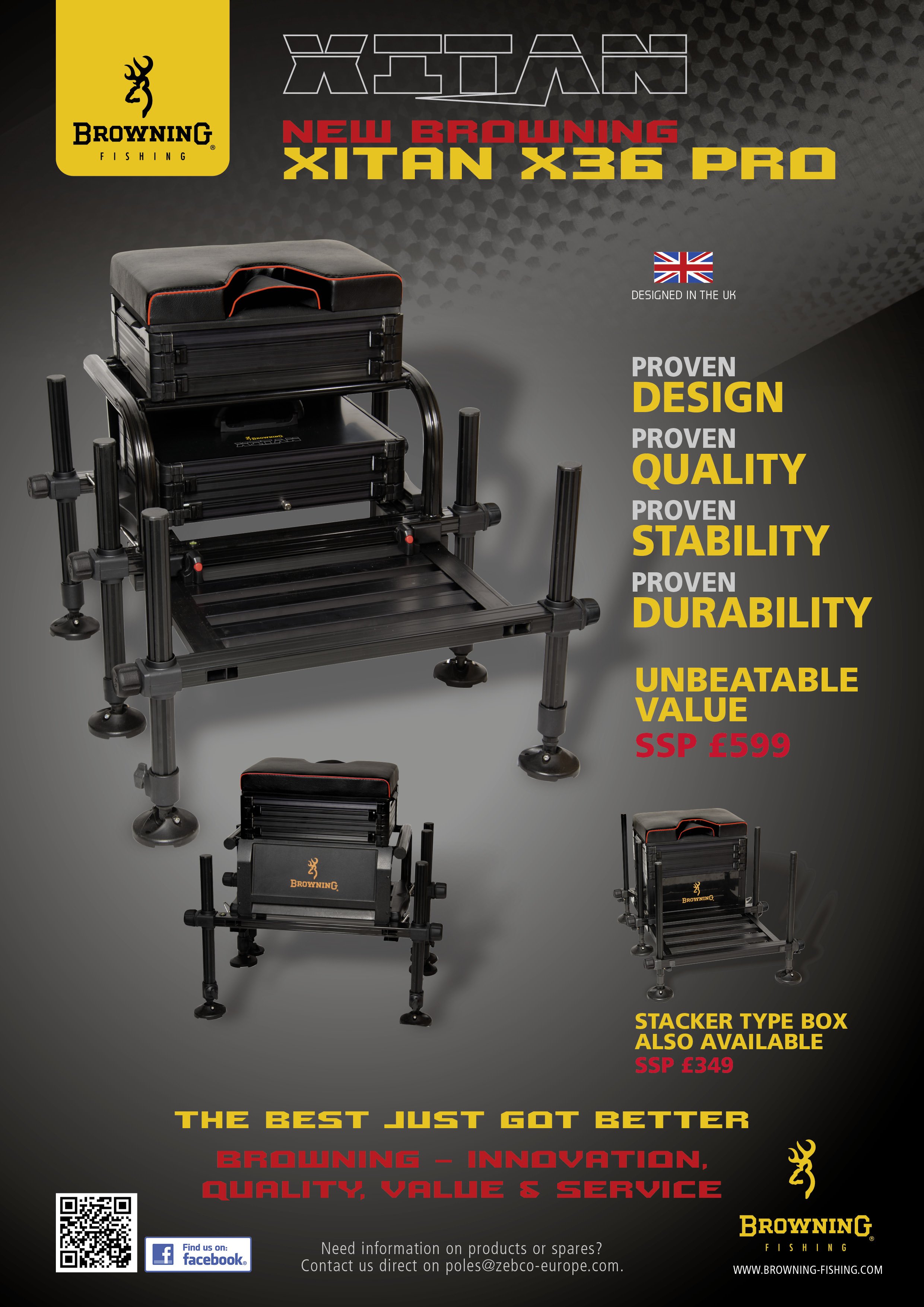 Zebco Europe on X: ++NEW++ Browning Xitan X36 pro seat box: proven design  & quality – unbeatable value SSP £599!  / X