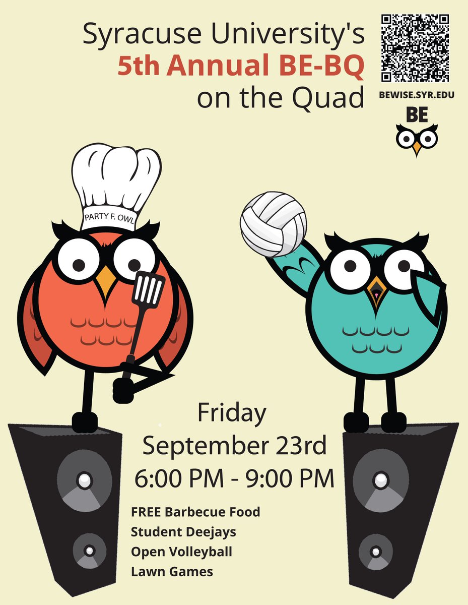 Don't forget to come out tomorrow for activities and free food! #BEWise #BEBQ