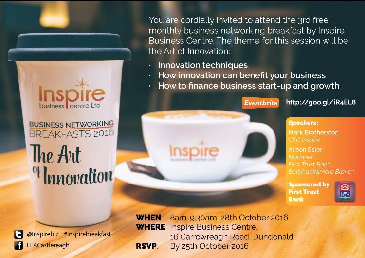 Next #inspirebreakfast <a href="/Inspirebiz/">Inspire Corporation</a> will be 28th Oct. Get your free ticket here goo.gl/iR4EL8