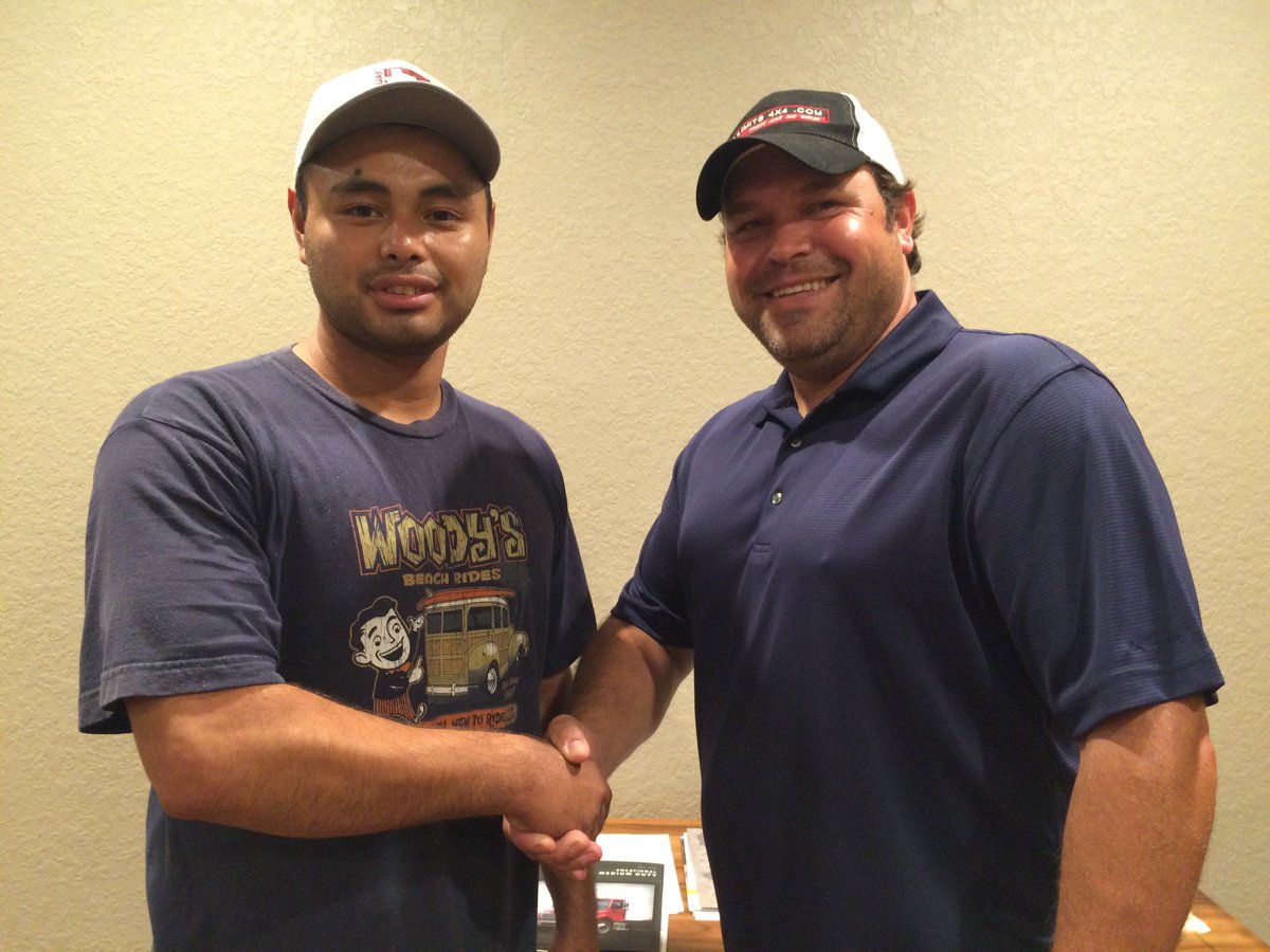 FuquayInc's tweet photo. Congratulations to the August Employee Of The Month, Edward Campos. Pictured here with his Manager, Traylor Cobb. Keep up the good work! https://t.co/GayypxEM3O