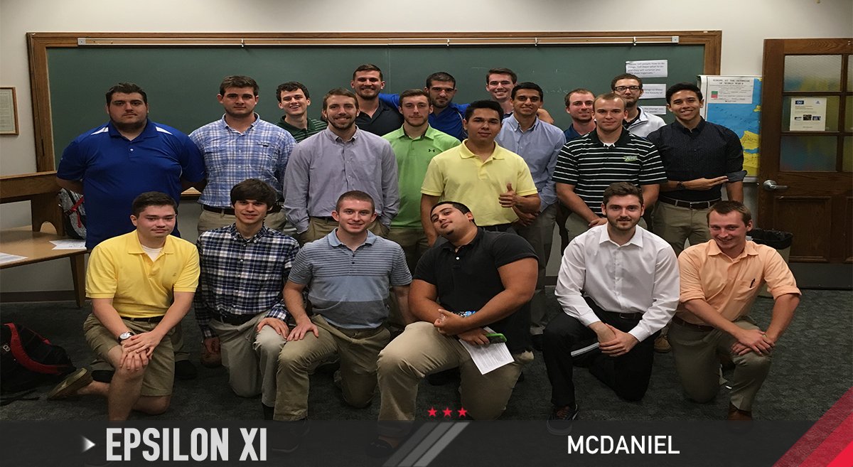 alphasigs's tweet photo. Shout out to our Brothers at Epsilon Xi (McDaniel) for finishing their Responsible Sig! Good luck this year! #AlphaSig https://t.co/nJi06nSlXe