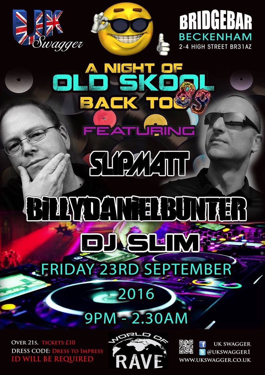 TerrySeager's tweet photo. Tomorrow night @Thebridge_bar Beckenham back to 89 with @Slipmatt &amp; Billy Daniel Bunter https://t.co/wcGA5SheAT