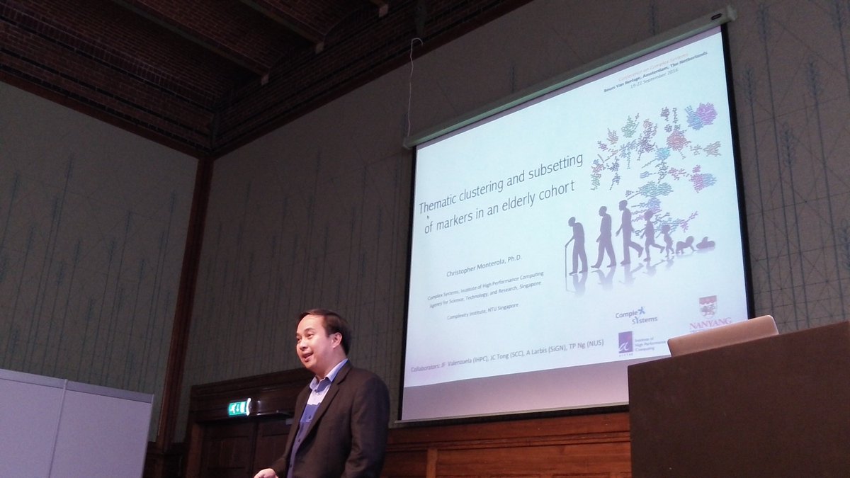 Chris Monterola discussing issues about the elderly in Singapore
#ccs16 #ccs2016 <a href="/CCS2016_AMS/">CCS2016</a>