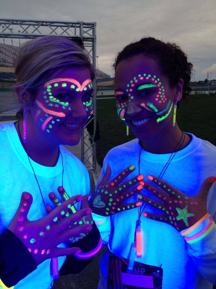 Neon Night K on X: Neon Face painting by LeMare LUXE Studio one