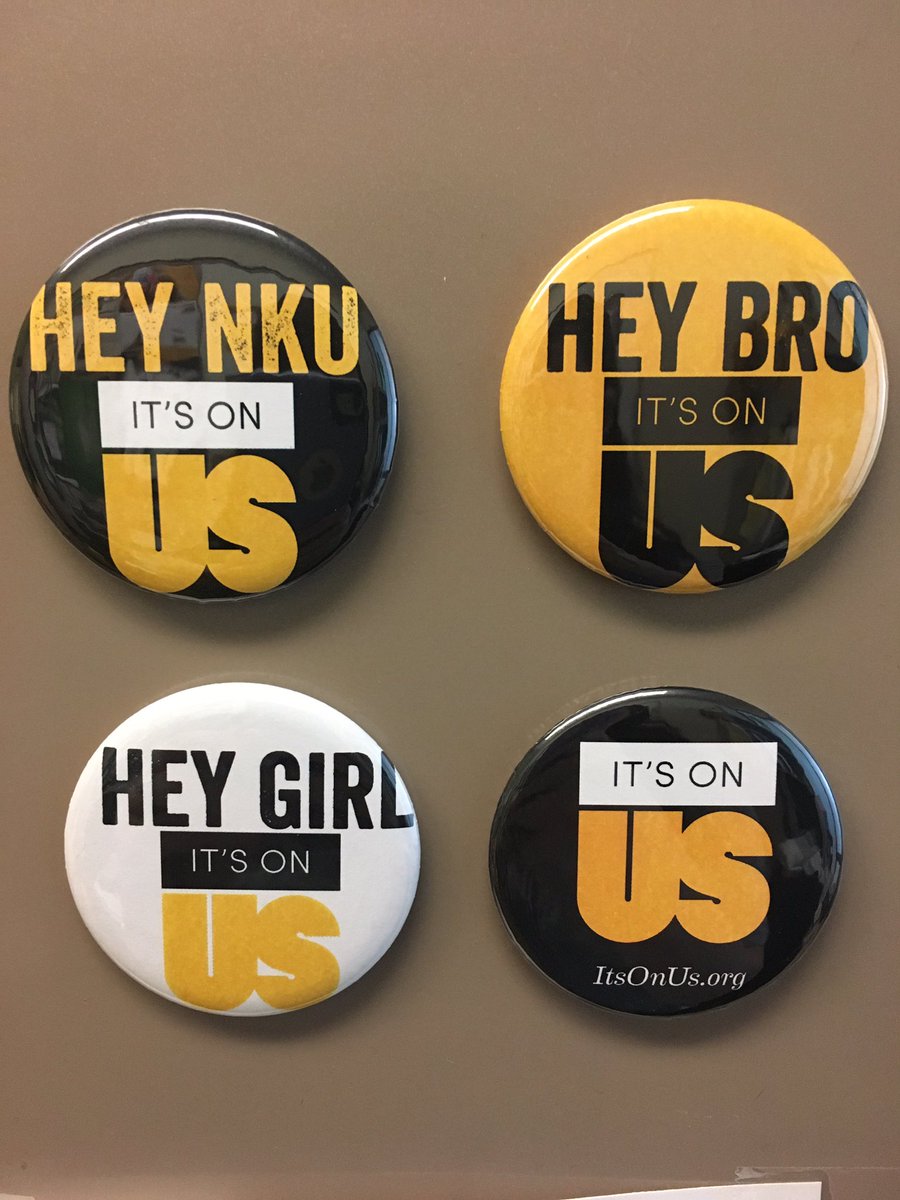 Be sure to pick up your very own #ItsOnUs buttons and magnets next week #ItsOnUsNKU <a href="/NVP_Center/">NVP Center at NKU</a> <a href="/NKUGreeks/">NKU FSL Office</a> <a href="/nkuedu/">Northern Kentucky University</a>