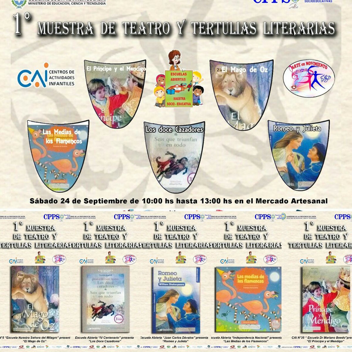 Representación de obras literarias Taller #Teatro <a href="/Escuelabierta1/">Fundación Corazones Azules</a>  <a href="/CAI_Salta2016/">CPPS - CAI SALTA</a> Te esperamos! <a href="/aniberruezo/">analia berruezo</a>