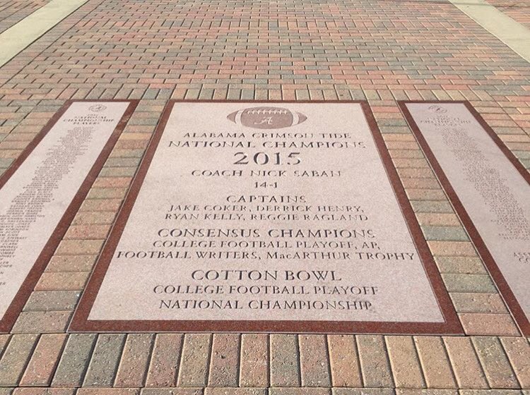 bogrant45's tweet photo. Leave your mark.
#EngravedForever #2015NationalChampions #RollTide https://t.co/73yw5z2jQP