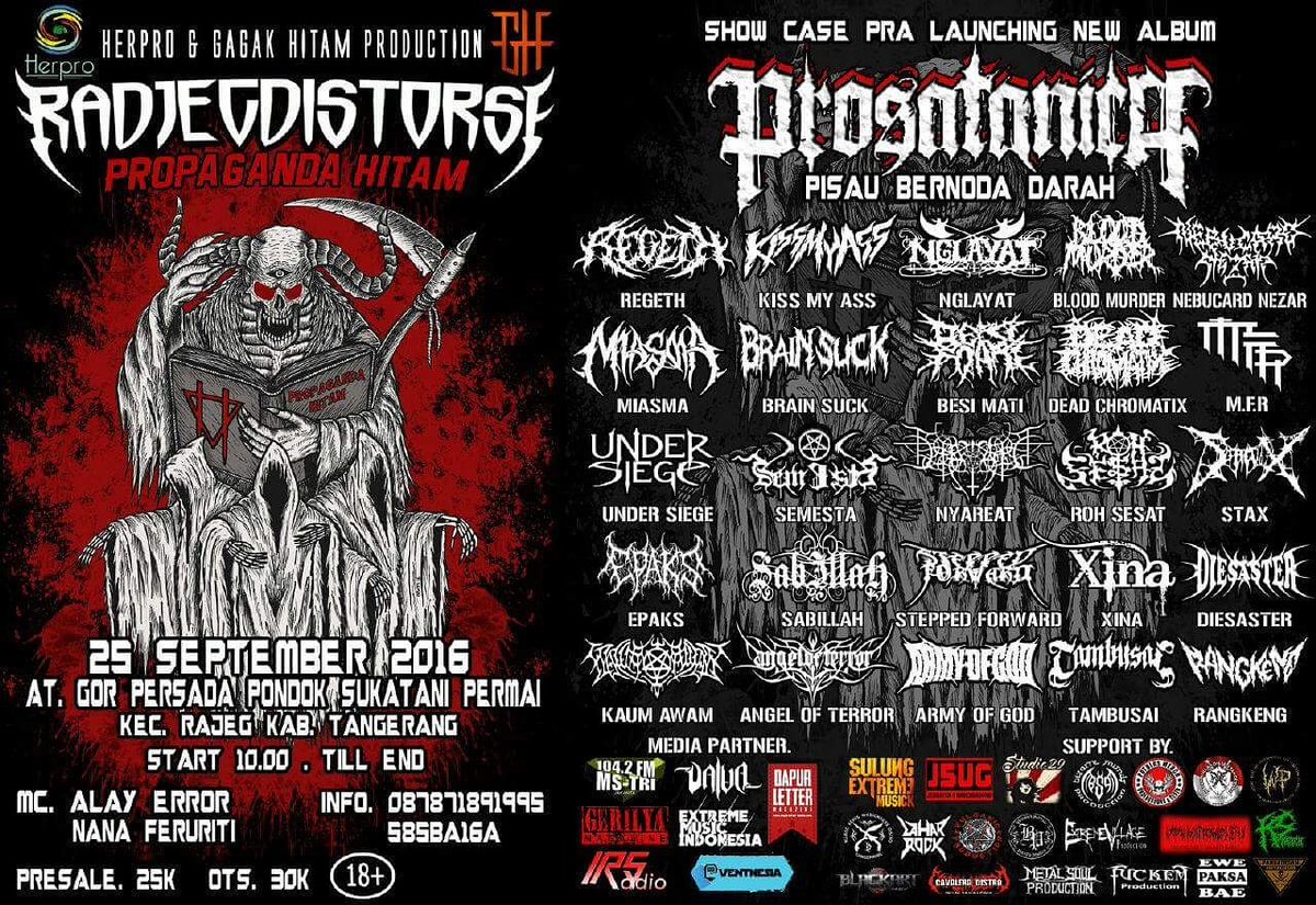 RAJEG DISTORTION# Minggu ini!!! 25 sept 2016 at Gor persada sukatani Rajeg Tangerang,, \v/ showcase <a href="/PROSATANICA_DM/">PROSATANICA Official</a>
