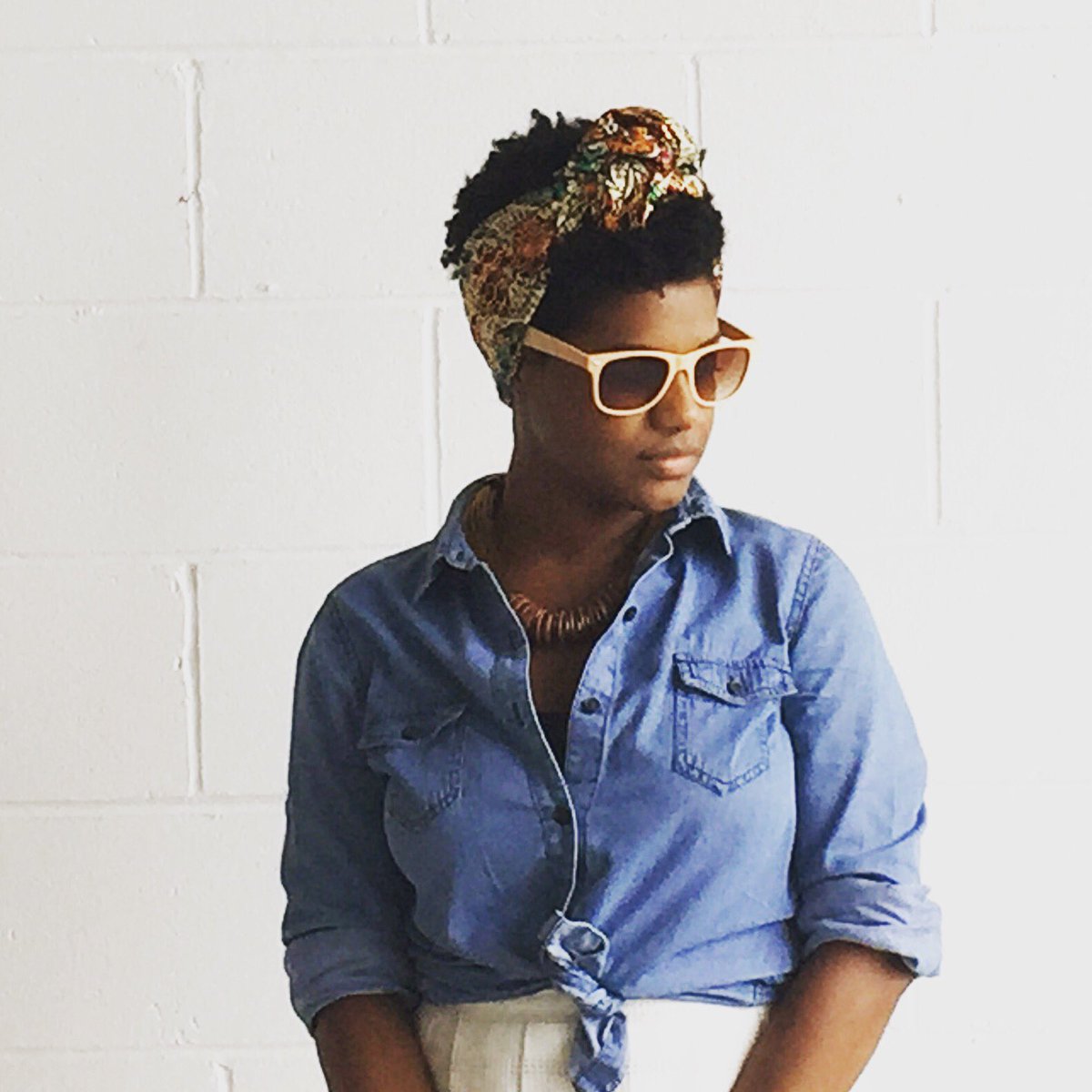 Adorn your hair with an African head wrap. #stylist #hairlove