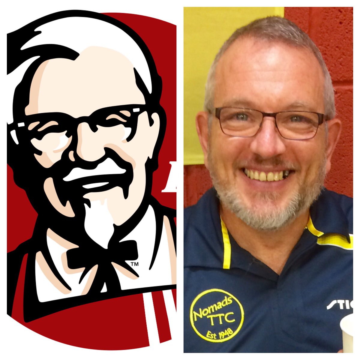 Big is looking Dapper however we think he resembles Mr KFC! What do you think! #chicken tonight