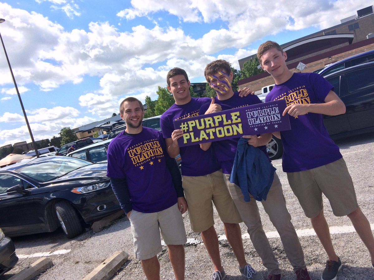 WIUPlatoon's tweet photo. The platoon is gearing up for gametime-stop by for free t shirts, free food &amp; body paint! @WIUfootball we're ready💪🏼 https://t.co/HJzZl3GyUe