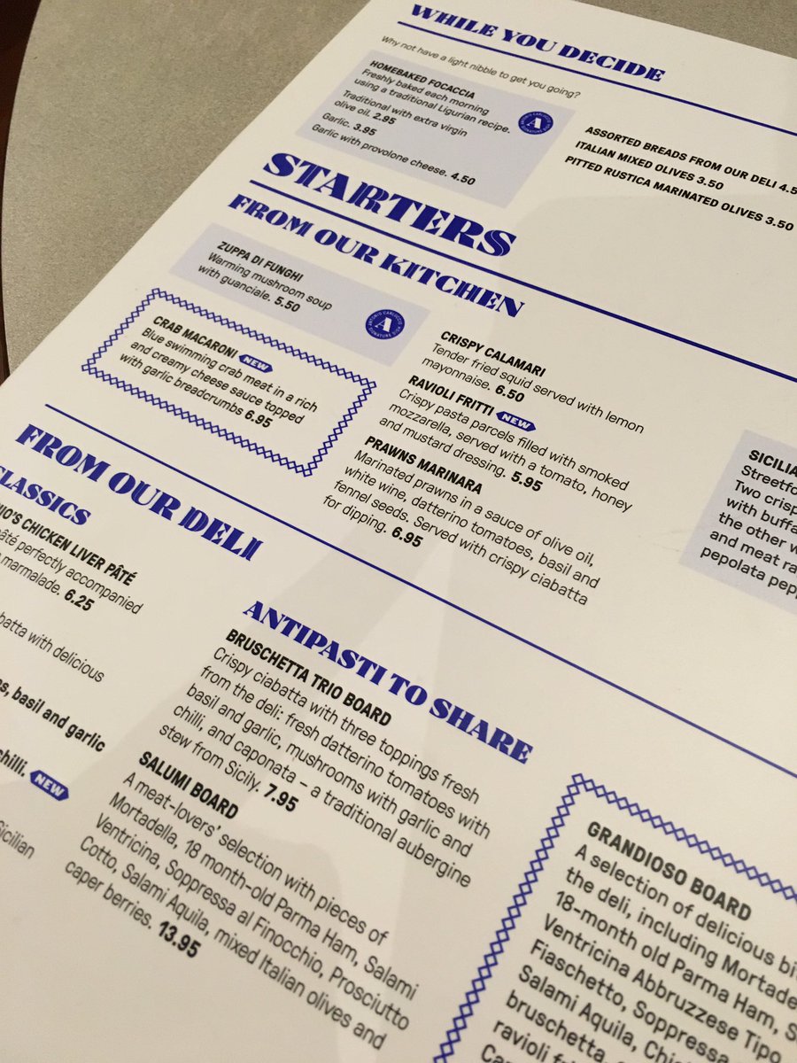 aynsleydamery's tweet image. I think @Carluccios and @CookCarluccio you really need to talk to @TypeTasting about your new menu fonts 👍