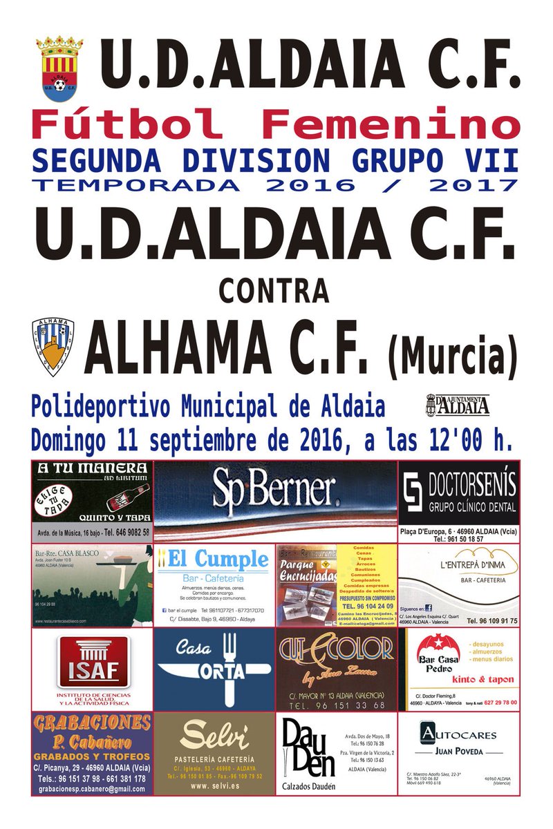 UDAldaiaCF_Fem's tweet photo. Mañana abrimos la temporada en casa 🔴🔴🔵⚽️💪🏻 https://t.co/Vmlxf6pdmP