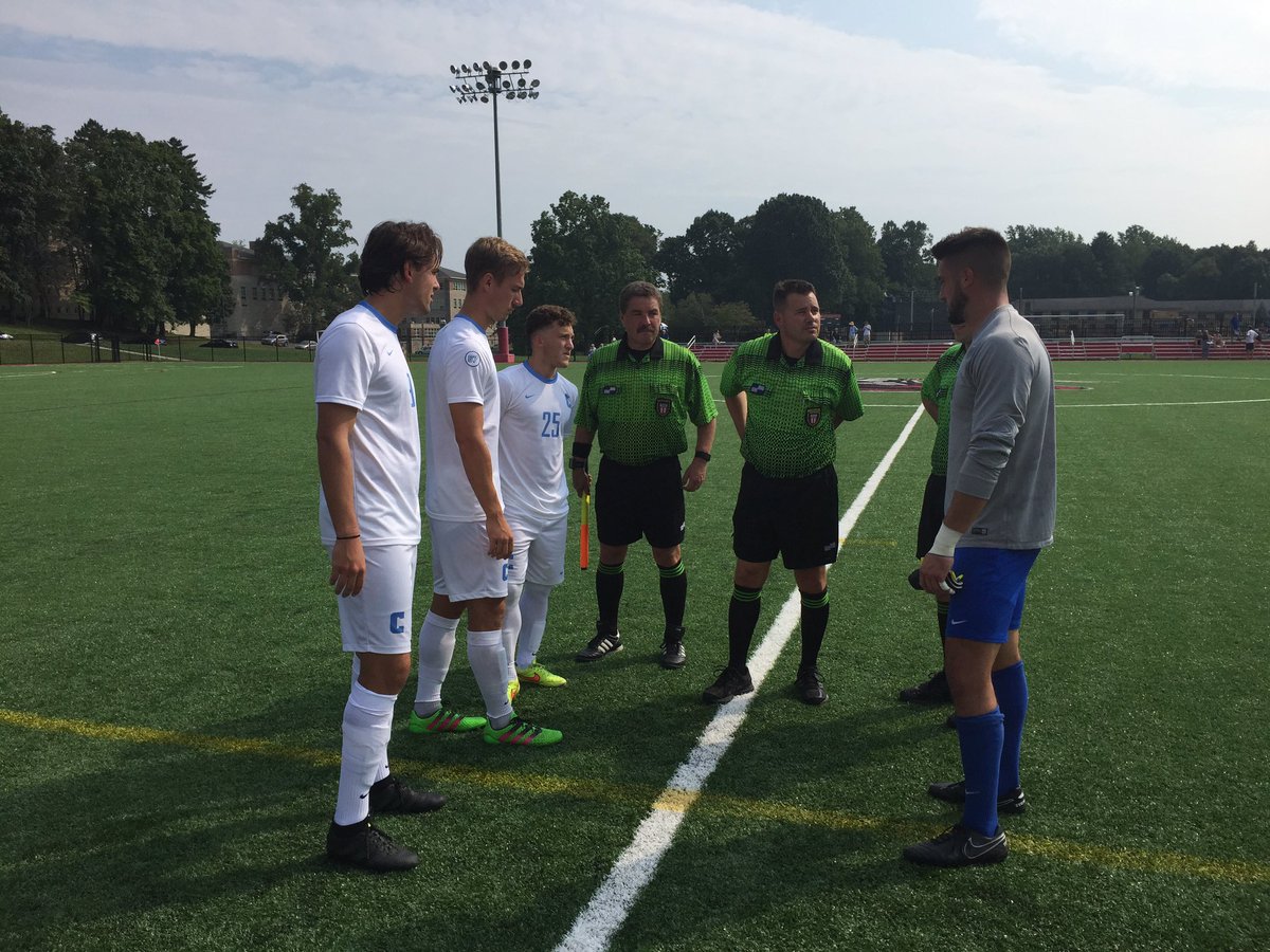 CCSUMensSoccer's tweet photo. Captain Nick Velleca at the coin toss vs Columbia. 5 mins to kick off. https://t.co/yQYOODVMcm