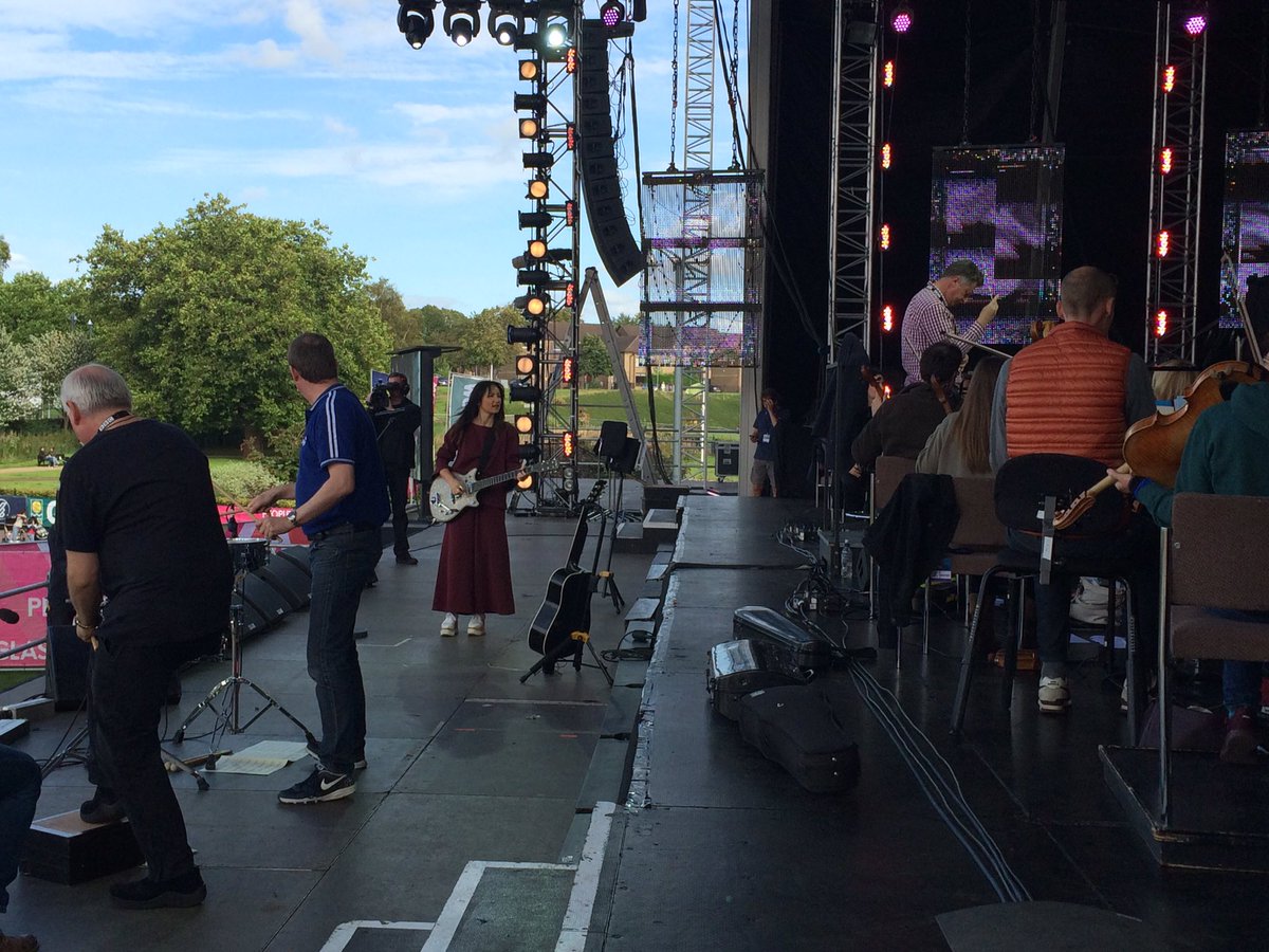 Rehearsing with <a href="/KTTunstall/">KT Tunstall</a> ahead of tonight's #PromsInThePark performance at Glasgow Green