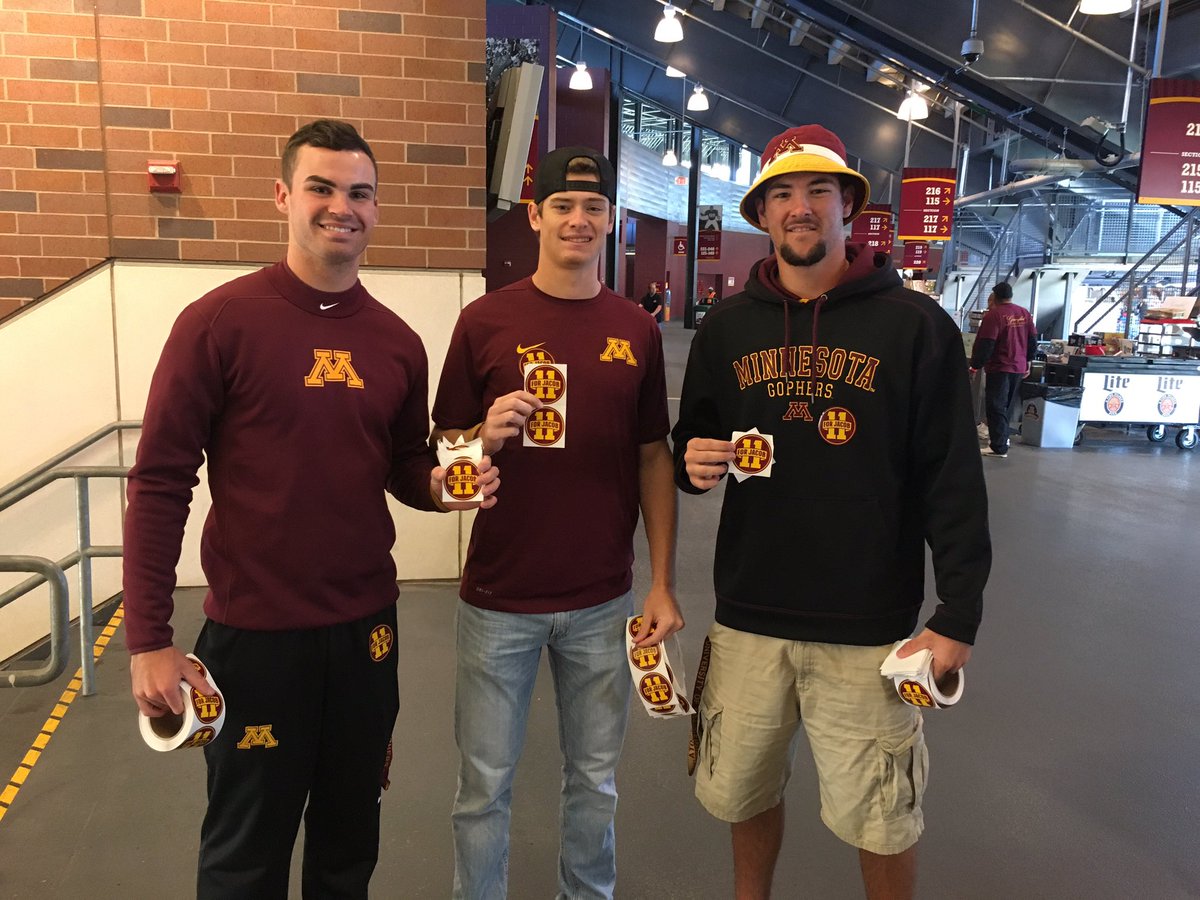 GopherBaseball's tweet photo. Come out and get your 11 stickers from us! #11ForJacob #GopherGameDay https://t.co/o1WwfWF0ne
