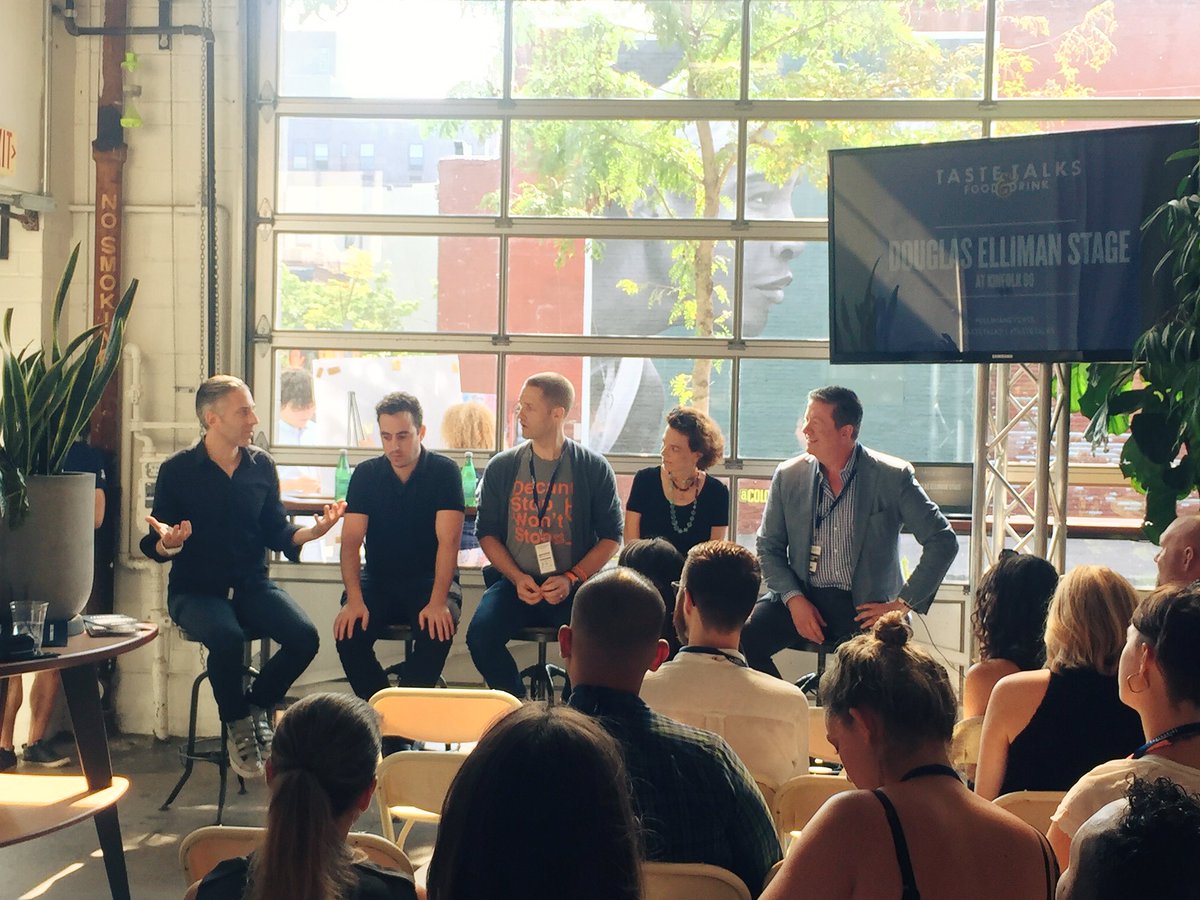 DouglasElliman's tweet photo. 'The Evolution of the Dining Room' on the #DouglasElliman Stage at #tastetalks and Kinfolk 90 https://t.co/dHkRPk7ccb