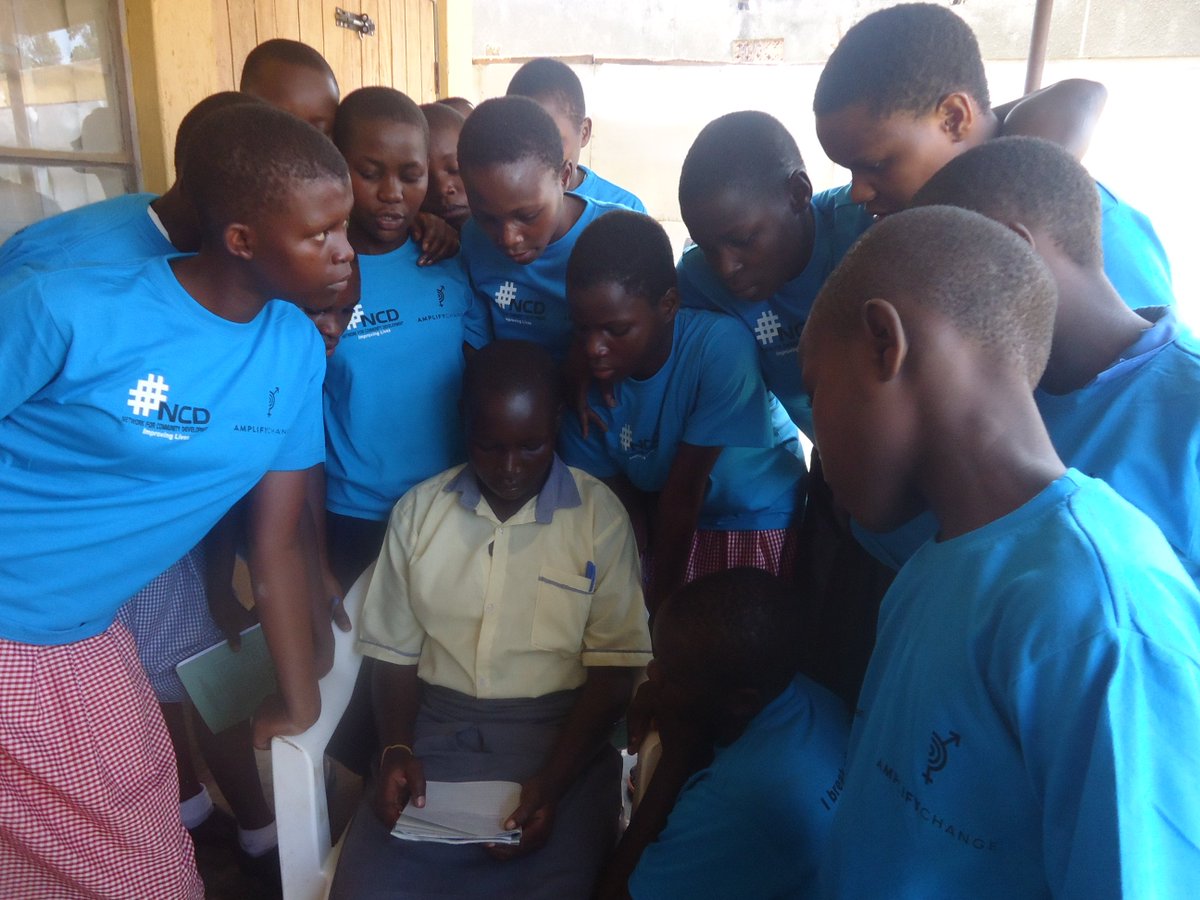 Pupils discussing ways of managing menstrual frustration with an aim of keeping girls in school <a href="/amplifyfund/">AmplifyChange</a>
