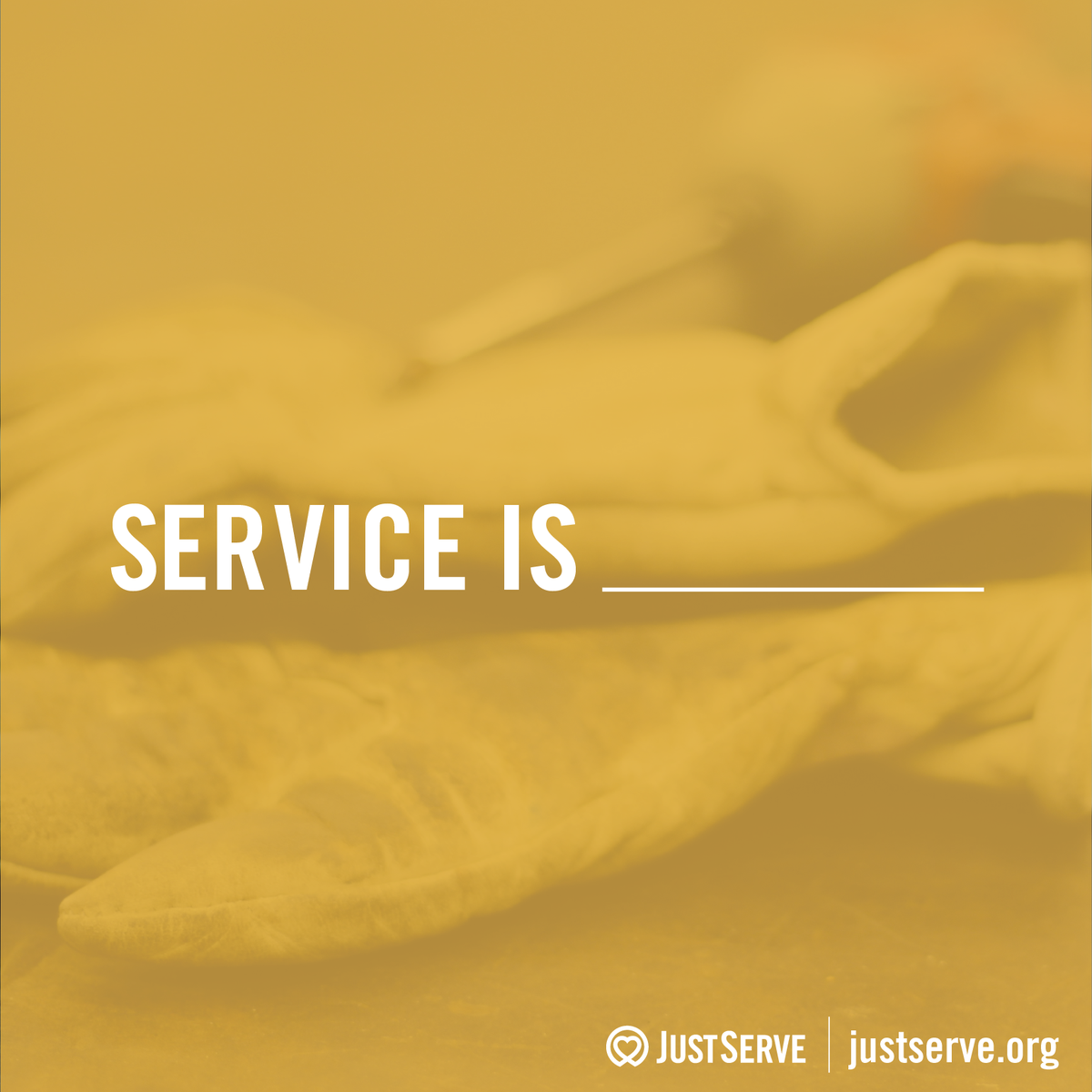 JustServe's tweet photo. Service has a different meaning to everyone. What does service mean to you? #ServiceIs https://t.co/RpkXNKO0wd