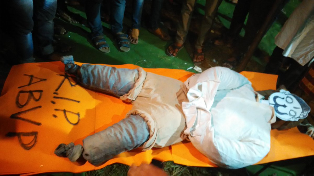 unnis_m's tweet photo. JNU says #RIPABVP #JNUSUPolls https://t.co/9ezAdvao5f