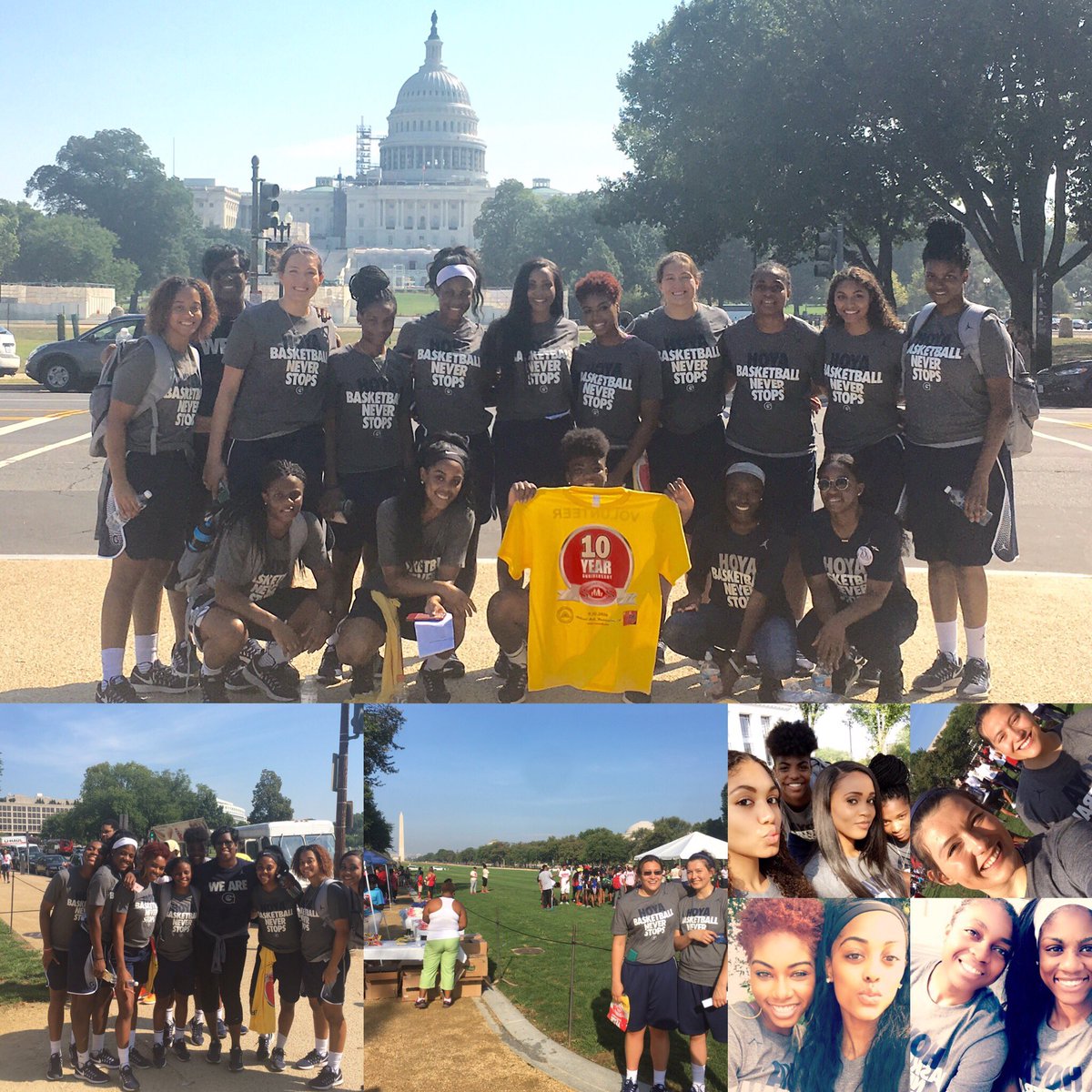 GeorgetownWBB's tweet photo. Today was a good day, working for a cause! #SOSWalkDC #WeAreGeorgetown https://t.co/kWF4K8npuc