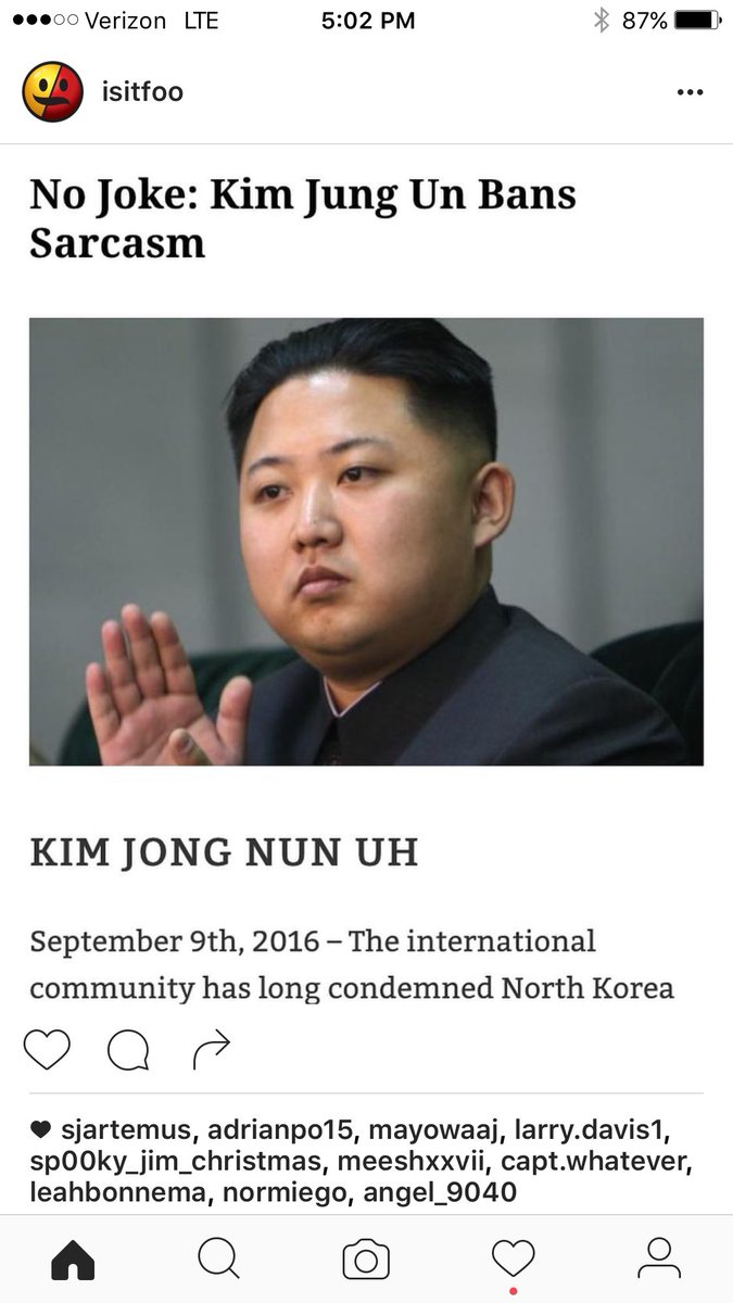 sarcasmsapp's tweet photo. Looks like Kim Jung Un needs #sarcasms in his life. #FreeAppoftheWeek #NorthKorea https://t.co/mwsgImxzPI