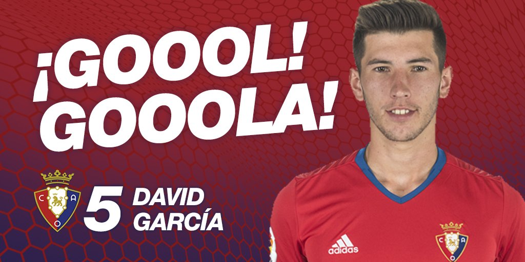 Osasuna's tweet photo. 78| ¡GOOOOOOOOOOOOOL DE DAVID GARCÍA! (5-2). #RealMadridOsasuna https://t.co/lzXPNjUPBA