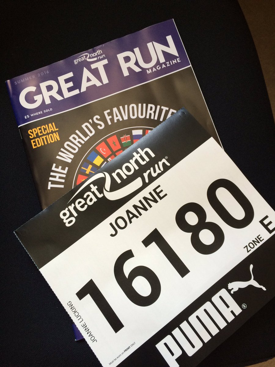 1973jl's tweet photo. If you want to track me at tomorrow's #GNR2016 here's my number #Newcastle to #southshields #thousandsofsteps https://t.co/bjOaBvQ41J