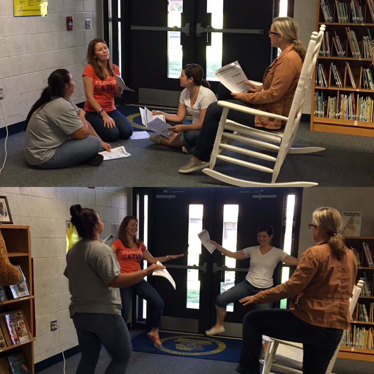 DeepCreekCubs's tweet photo. DCES coaches practicing a @GOTRSWFL lesson! #cubtastic https://t.co/8PvLCytdEo