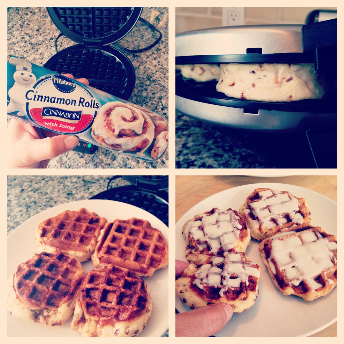 Cinnabon's tweet image. Do it for the #CinnabonWaffles.