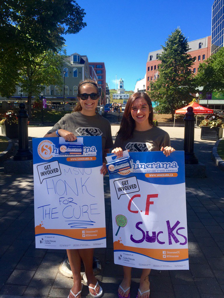 The sun is shining today in #Halifax and so are <a href="/MSVUSU/">MSVU Students' Union</a> <a href="/Shinerama/">Shinerama</a> volunteers <a href="/CF_Scotia/">CF Scotia Chapter</a> <a href="/CFCanada/">Cystic Fibrosis Canada</a> #ShineLove