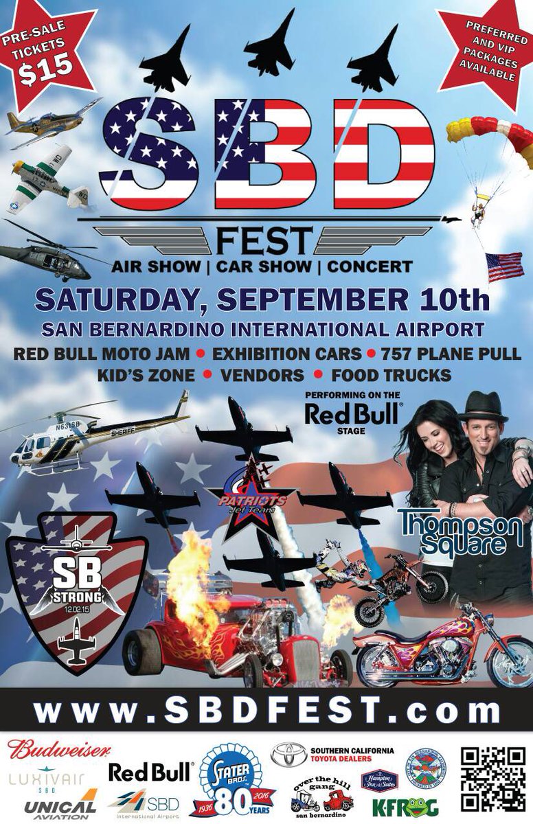 MyDelightTruck's tweet photo. #SanBernardino WE ARE READY TO FLY! 🛩 it's looking to be a beautiful day here at #sbd2016 https://t.co/D366uIZxfS