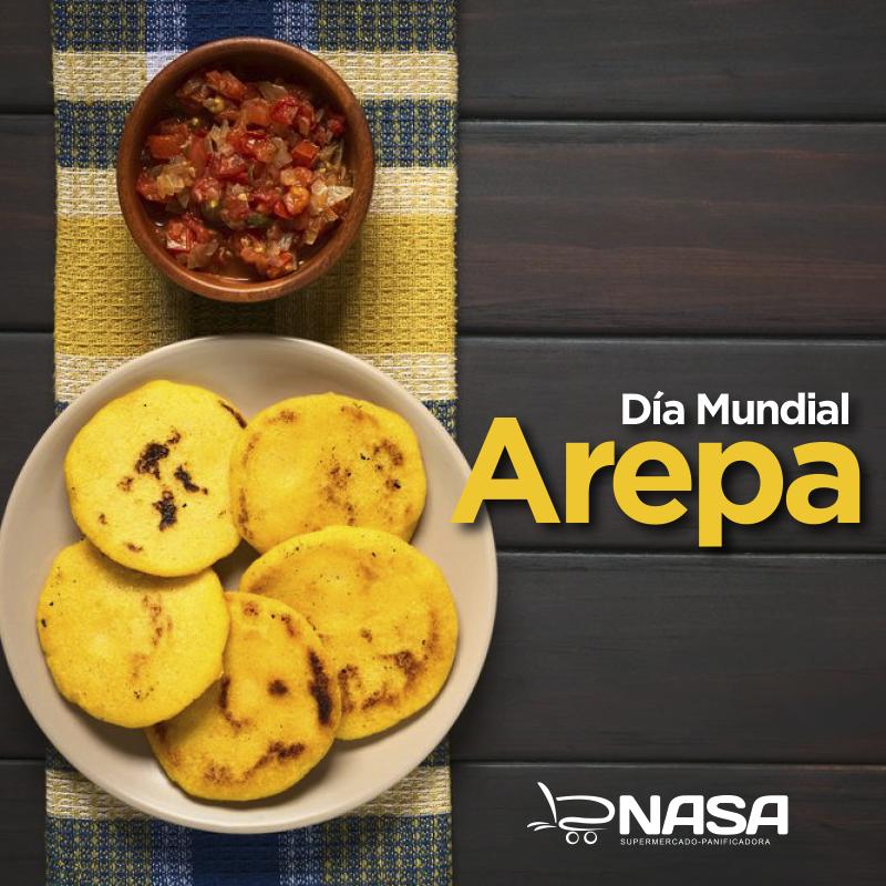 Nasavzla's tweet photo. ¡Hoy es el día mundial de nuestra consentida, la Arepa! La preferida en la mesa de los Venezolanos👏 https://t.co/yHBdJkzr1I