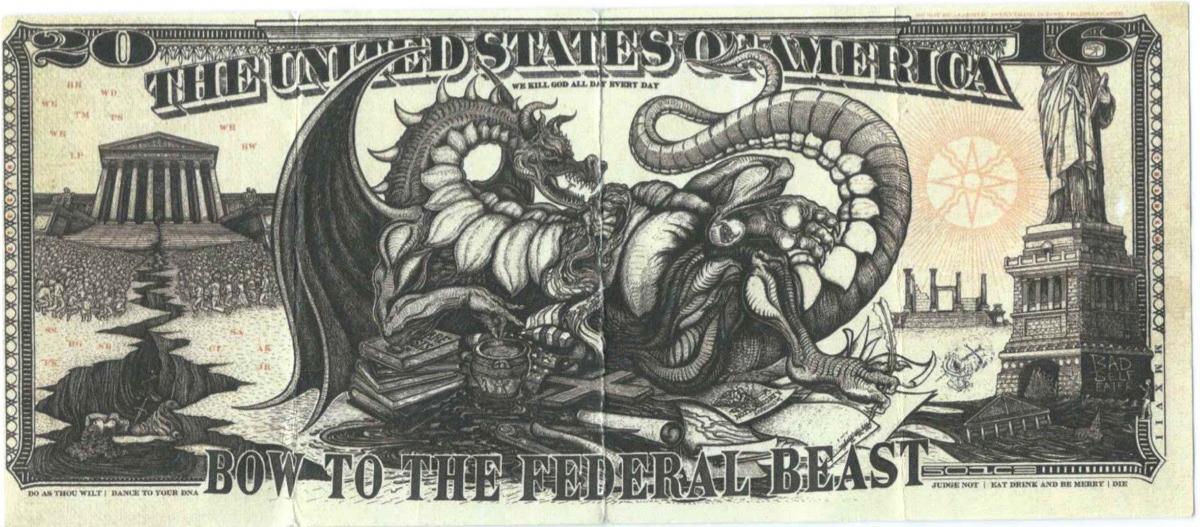 WesleyArizona's tweet photo. #badselfeater = anagram for "federal beast" - new ARG w/ awesome artwork &amp; symbolism. Countdown end Sept. 14th... https://t.co/gODUfBylwN