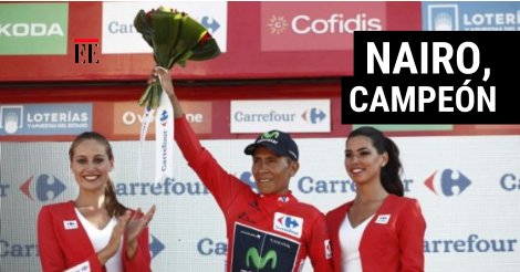 elespectador's tweet image. Sueño histórico hecho realidad: ¡Nairo Quintana, campeón de la Vuelta a España! bit.ly/2c8JRZp