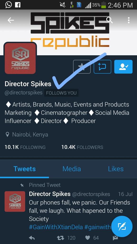 AlexMaritim's tweet photo. @directorspikes 😂😂😂😂😂😂😂😂😂
#SpikesVerified https://t.co/rEejXcOXOe