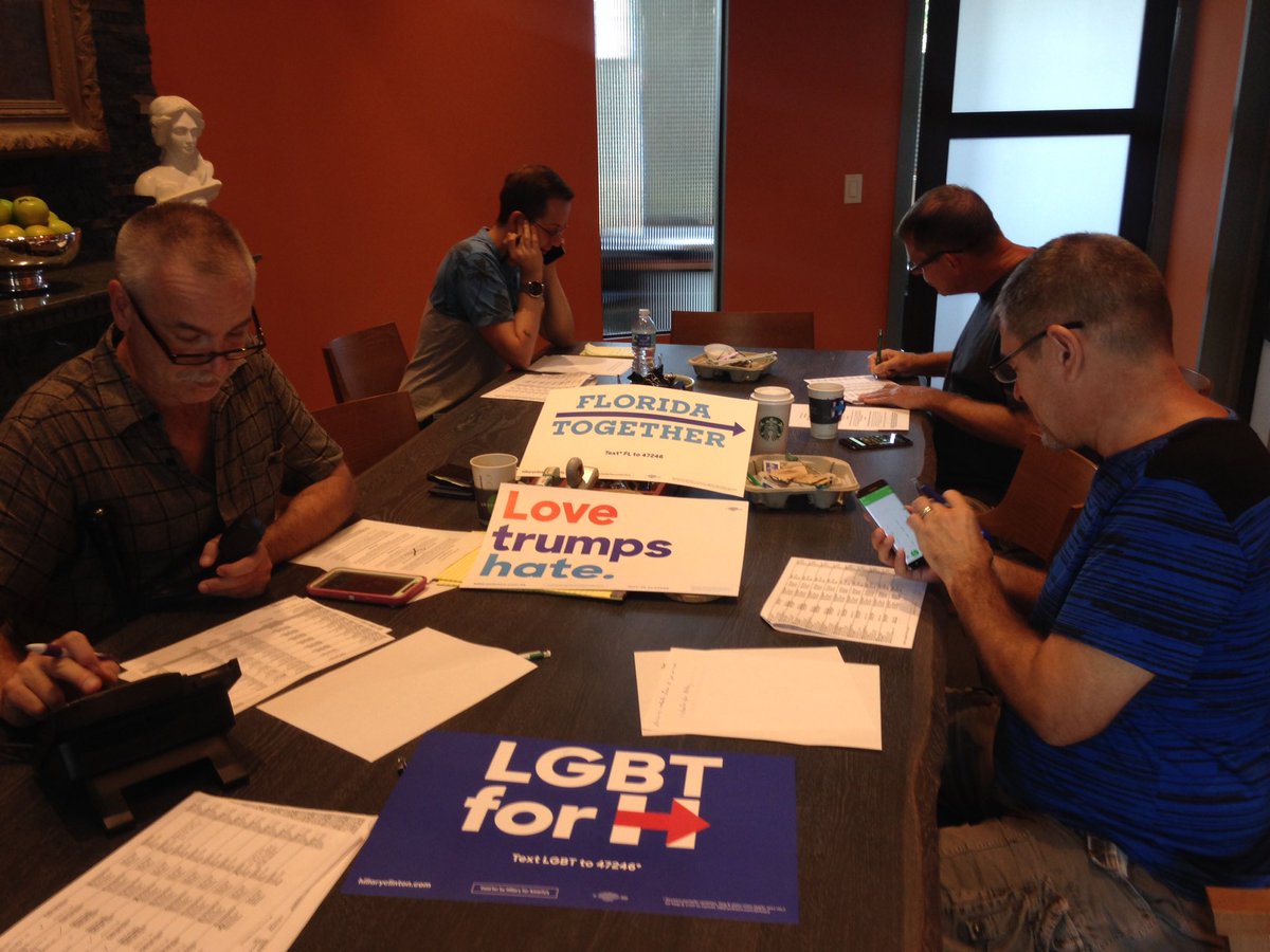 SSuarezFL's tweet photo. It's call time! Proud to have such dedicated Wilton Manors volunteers doing LGBT outreach. https://t.co/tZgs7fJXhs