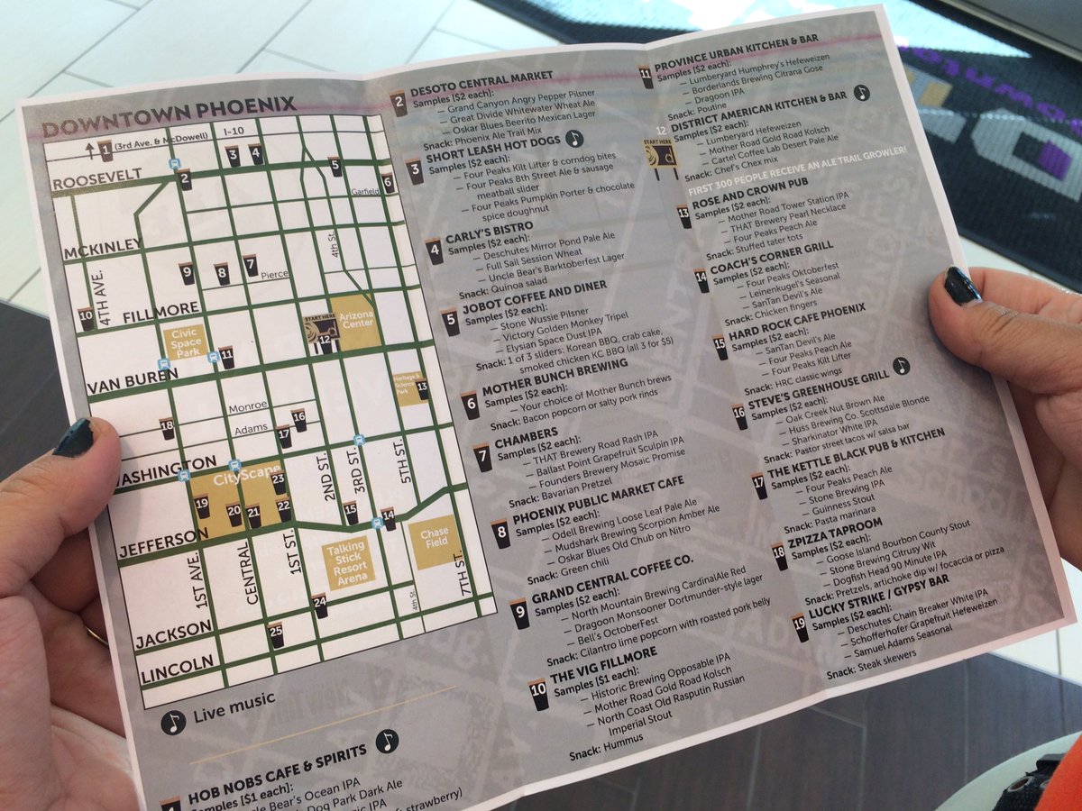 downtownphoenix's tweet photo. Going to Urban Ale Trail? Pickup a map at all 29 venues or even print at home! https://t.co/gDe0v15Arl #dtphx https://t.co/Plk6AKxJpi