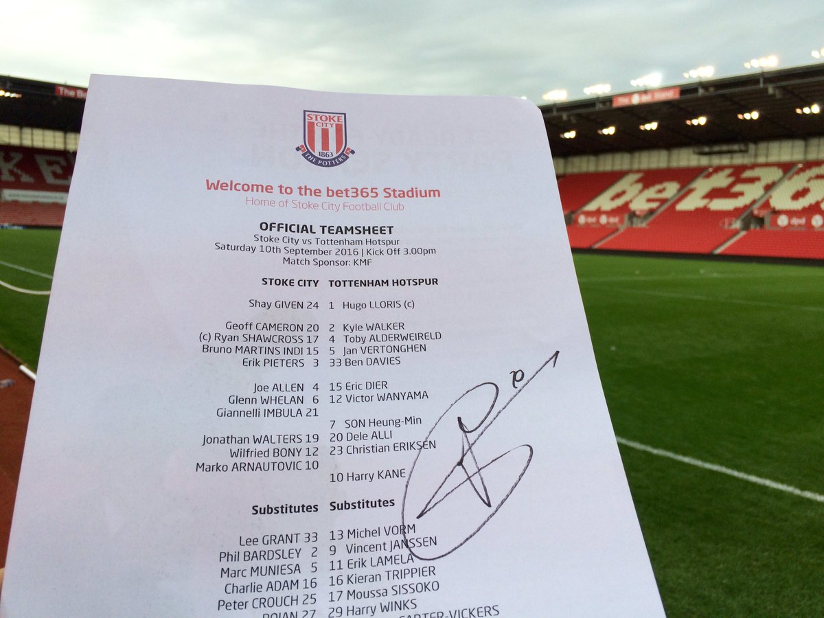 SpursOfficial's tweet image. RT and follow @SpursOfficial to win a signed @HKane teamsheet after his 50th @premierleague goal today! #Kane50