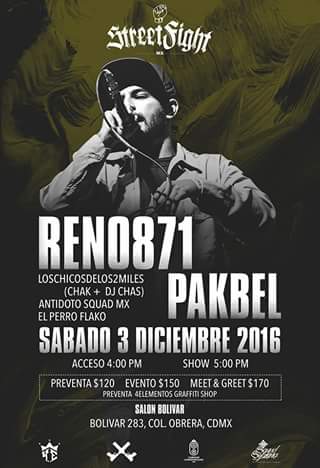 HHDifusion_mx's tweet photo. #Reno871 & @Pakbel1 se presentan el 3 de diciembre venta de tickets a partir 14 de septiembre en #4elementoshop ! https://t.co/LjQ2d4o5Gk