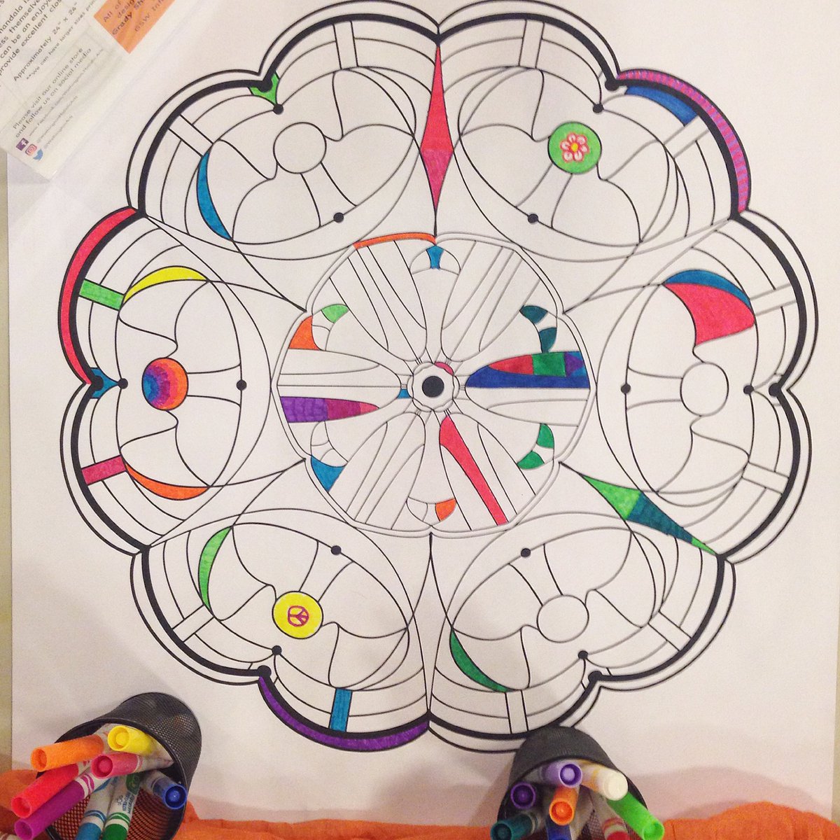 WethingtonArts's tweet photo. Starting to color the original design mandala by GSW Interactive at the Canterbury craft fair. Come by and color! https://t.co/ZfPmLWUWt9