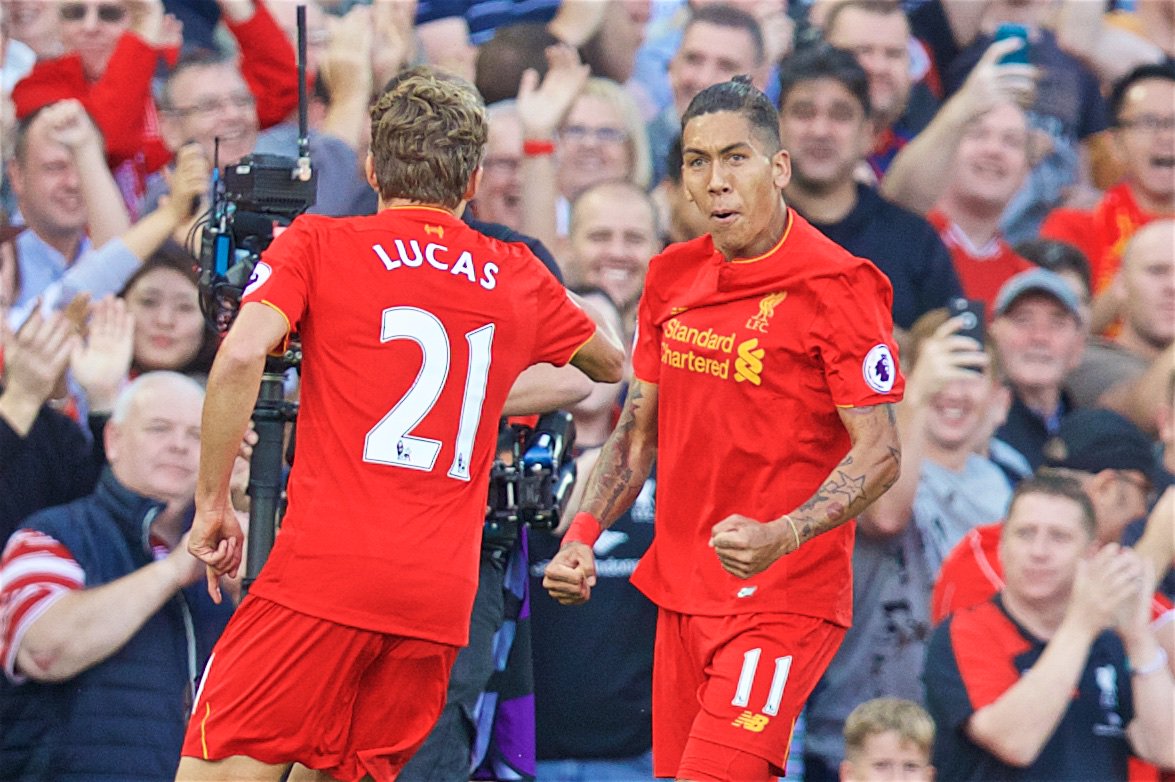 📸 When you score the first goal in front of a new-look Anfield #LFCvLCFC