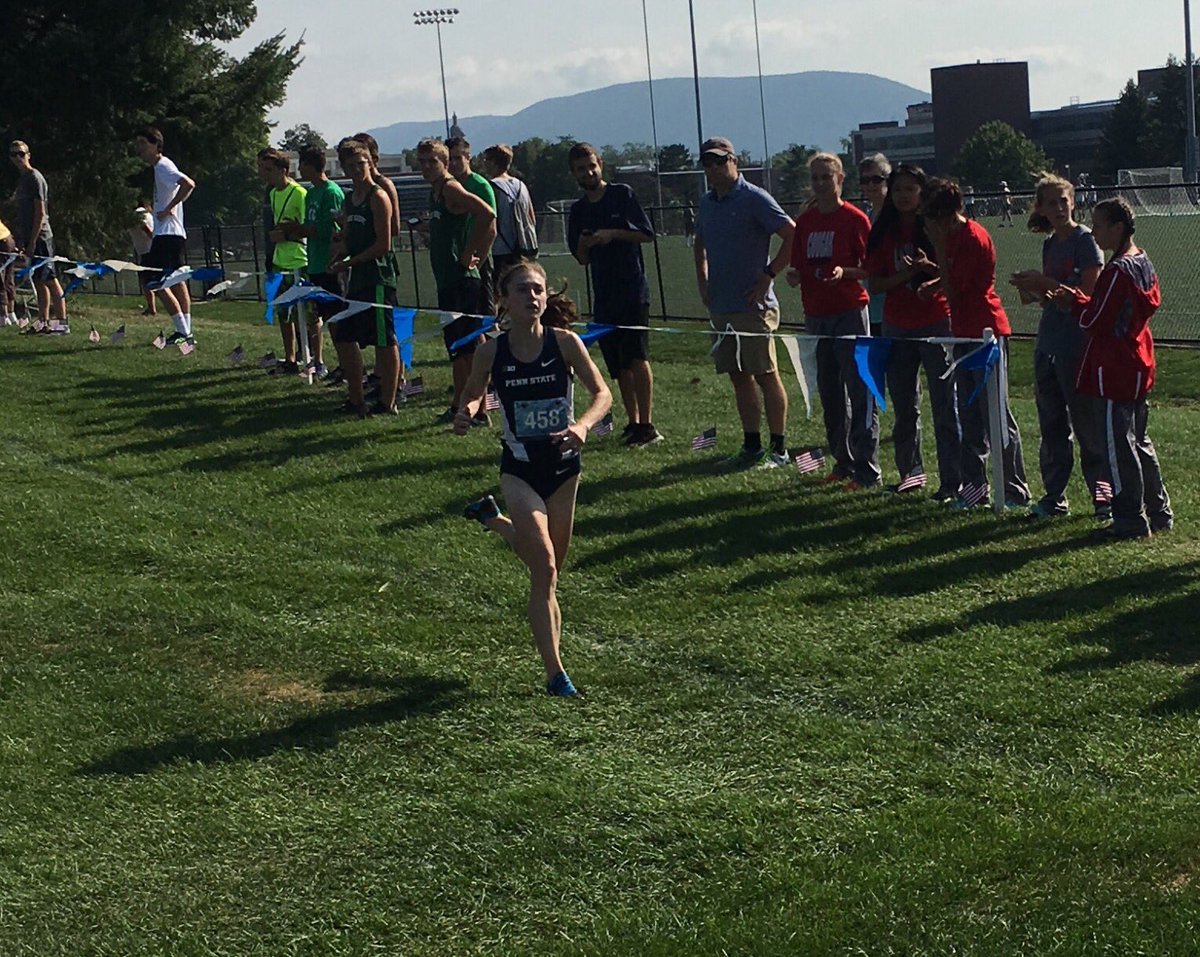 Congrats to Tessa Barrett on winning the Spiked Shoe Invitational! #WeAre @HarpersShop <a href="/GoPSUsports/">Penn State Athletics</a>