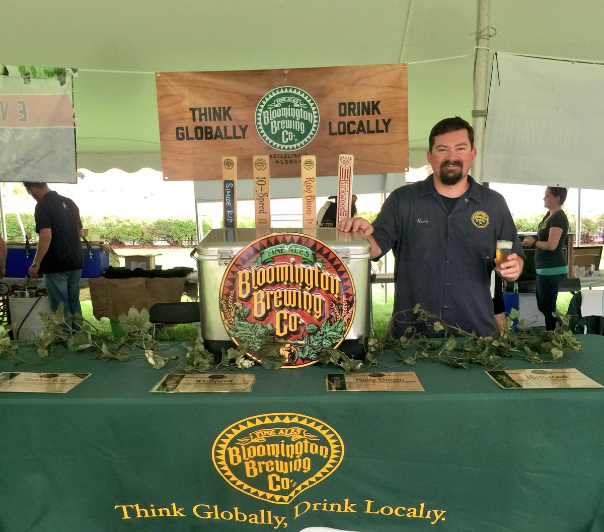 BloomingtonBrew's tweet photo. Ready to roll at #BrewedINthefort. Let's do this Fort Wayne. #BBCBeer #DrinkIN #BBCwithfriends. https://t.co/o58NRZeKP6