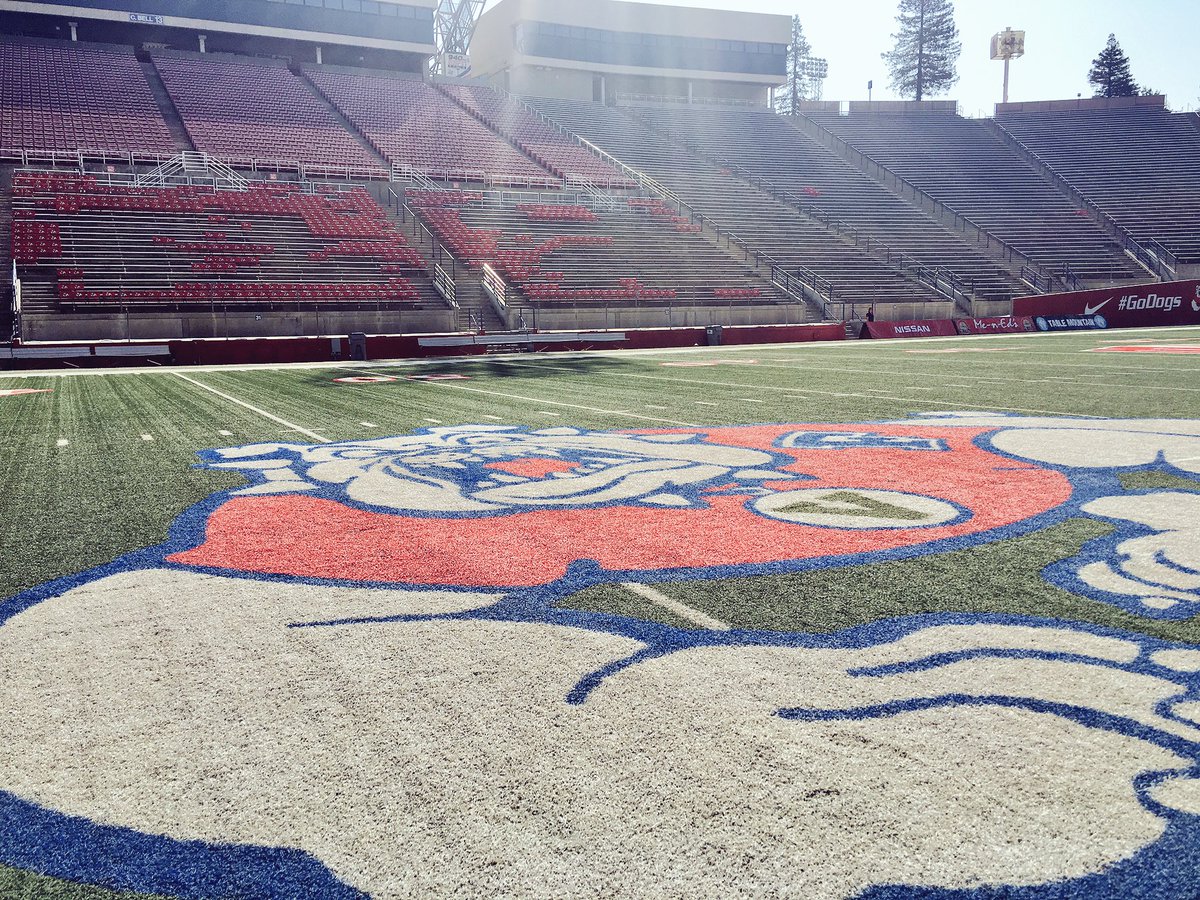 FresnoStateFB's tweet photo. Good Morning, Red Wave! Bulldog Stadium is waiting for you! This is OUR HOUSE! #GoDogs https://t.co/Ms4xVNlMzr