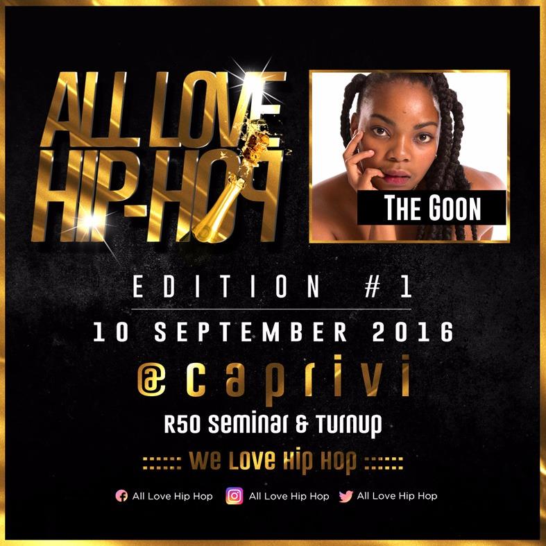 The_Go0n's tweet photo. Outchea at #AllLoveHipHop too dope!!! Cc @PotentKay @Dj_khathu https://t.co/cvFmtMcUmS