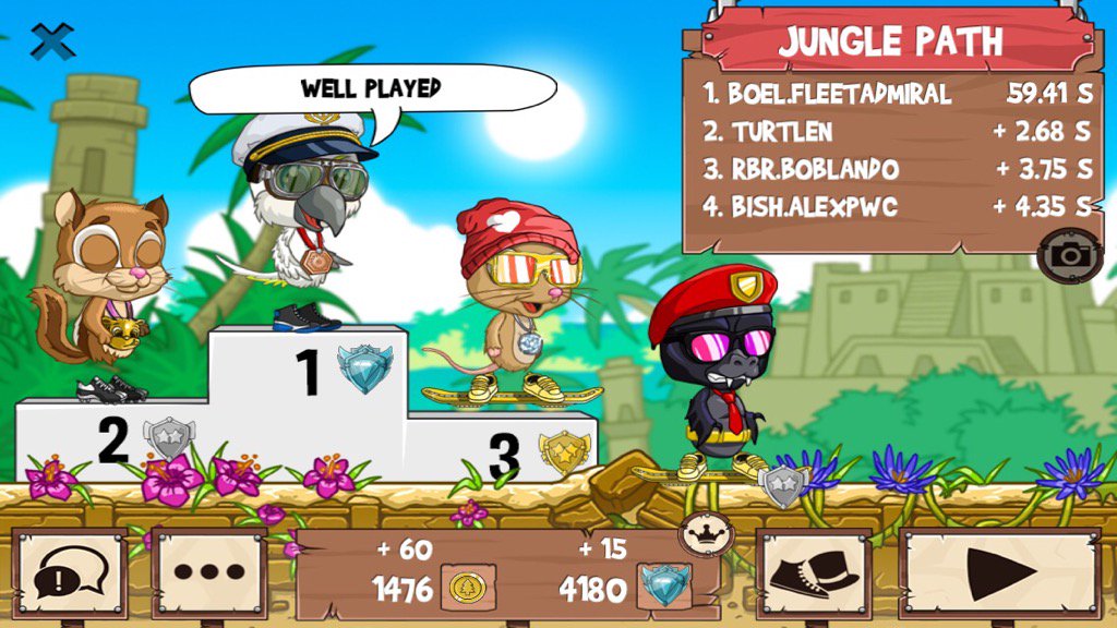Syimisyimaro_'s tweet photo. All those guys just got washed #funrun2 #TurtleN #BobLando #alexpwc https://t.co/pwnvH8iUOs