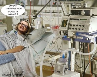 A hospital bed in the psych ward.  #AddHillaryToAnything