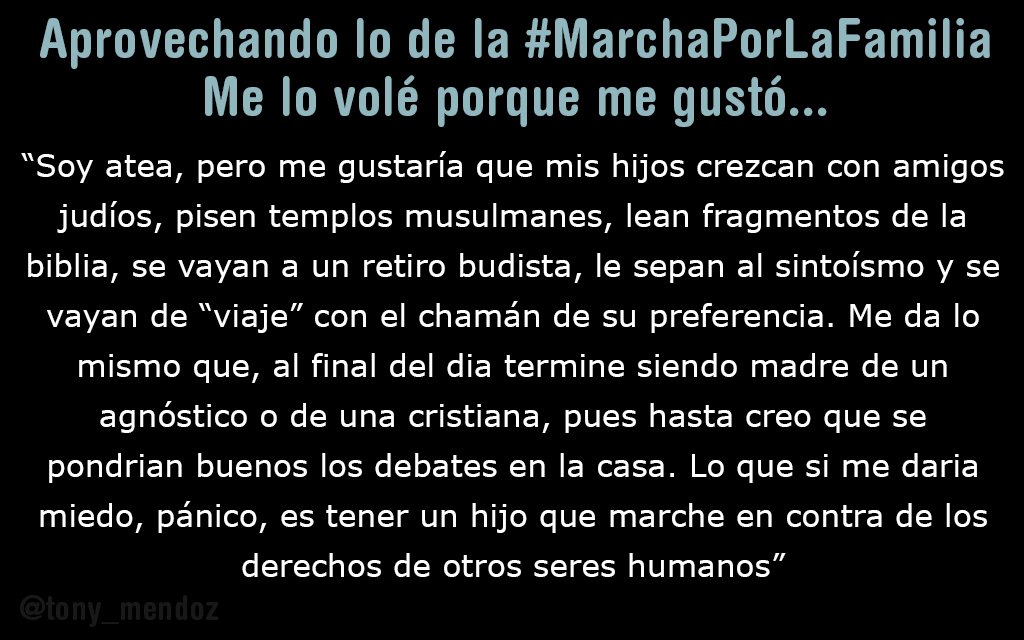 A propósito de la #MarchaPorLaFamilia